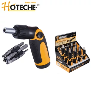 Csavarhúzó klt. 14r. racsnis/marok, hajlítható nyéllel, Hoteche