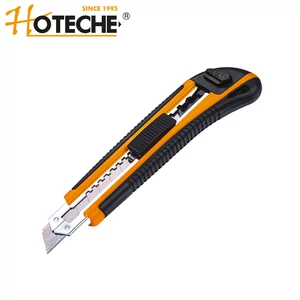 Szike nagy 18mm fémsínes gumis+3 pótpengével automata, Hoteche 