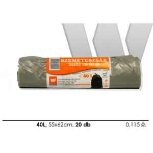 Szemeteszsák 60l 55x68cm 20db-os