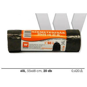 Szemeteszsák 60l 55x68cm 20db-os