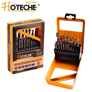 Fúró klt 19 részes fém HSS-G köszörült, Fém tartódobozzal, 1-10mm Hoteche 