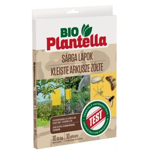 Bio Plantella sárga ragadós lapok 10 darabos csomagolása, rovarfogó sárga lapok kártevők ellen.