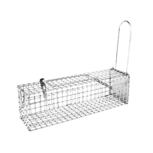 Egyajtós horganyzott patkánycsapda 27cm