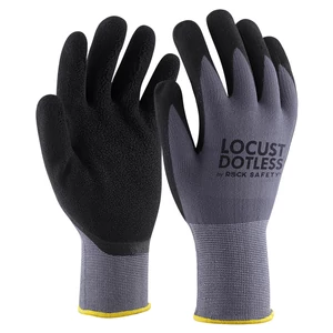 Szürke nylon spandex szerelőkesztyű fekete mikro habnitril tenyérmártással - biztos fogás, kényelmes viselet