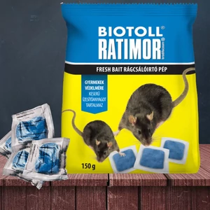 Biotoll Ratimor kék patkányméreg pép 150g - extra erős rágcsálóirtó