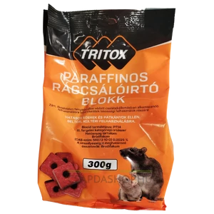 Tritox paraffinos rágcsálóirtó blokk 300g