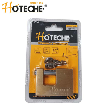 Lakat-tömb 60mm réz biztonsági 258gr 3 kulcsos, Hoteche