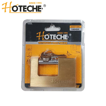Lakat-tömb 90mm réz biztonsági 525gr 3 kulcsos, Hoteche
