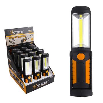 Szerelőlámpa kézi,ABS mágneses 3W COB+5 LED-es Hoteche