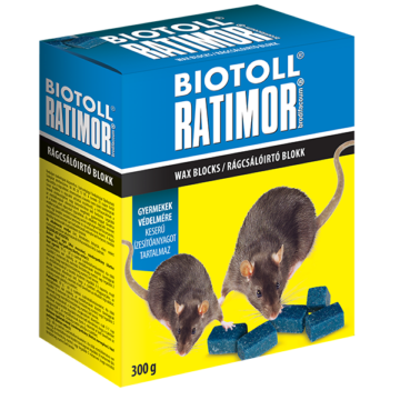 Biotoll Ratimor brodi rágcsálóirtó Biotoll Ratimor rágcsálóirtó blokk 300g