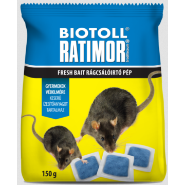 Biotoll Ratimor brodi rágcsálóirtó pép 150g extra erős patkányméreg