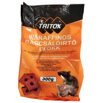 Tritox paraffinos rágcsálóirtó blokk 300g