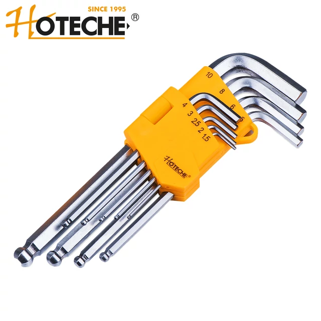 Imbuszkulcs klt 9r gömbfejes, hosszú, Tüv/Gs Hoteche