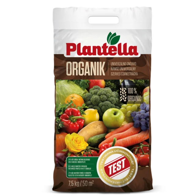 Plantella Organik 1,5 kg szerves trágya granulátum - természetes tápanyag a kertbe.