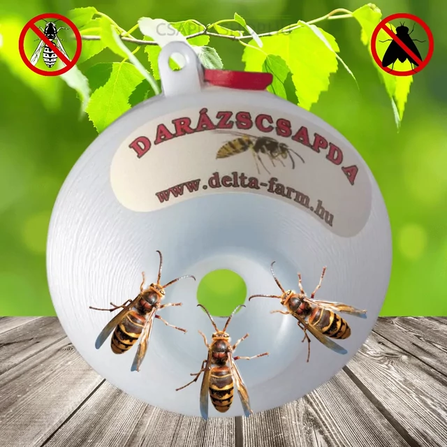 Felakasztható gömb darázscsapda és légycsapda - praktikus rovarvédelem