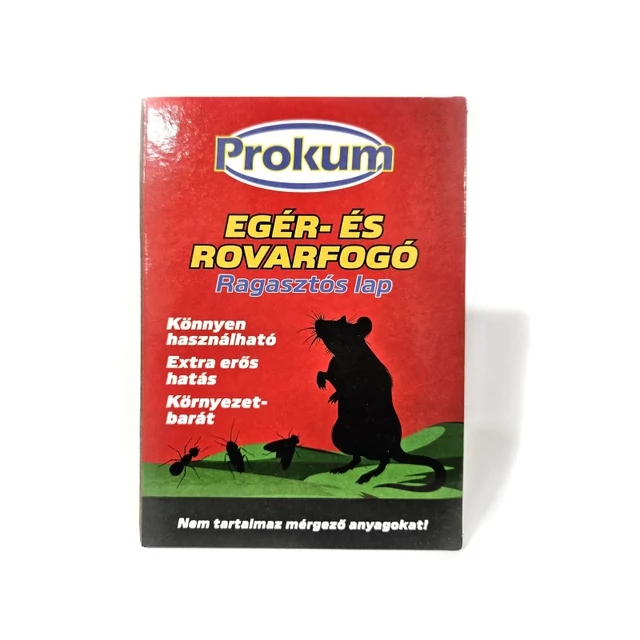 Prokum Egér és Rovarfogó ragasztós lap KICSI (16,5cmx12cm)