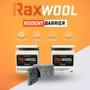 RaxWool acélgyapottal szakszerűen lezárt rés egy téglafalon, megakadályozva a rágcsálók bejutását.